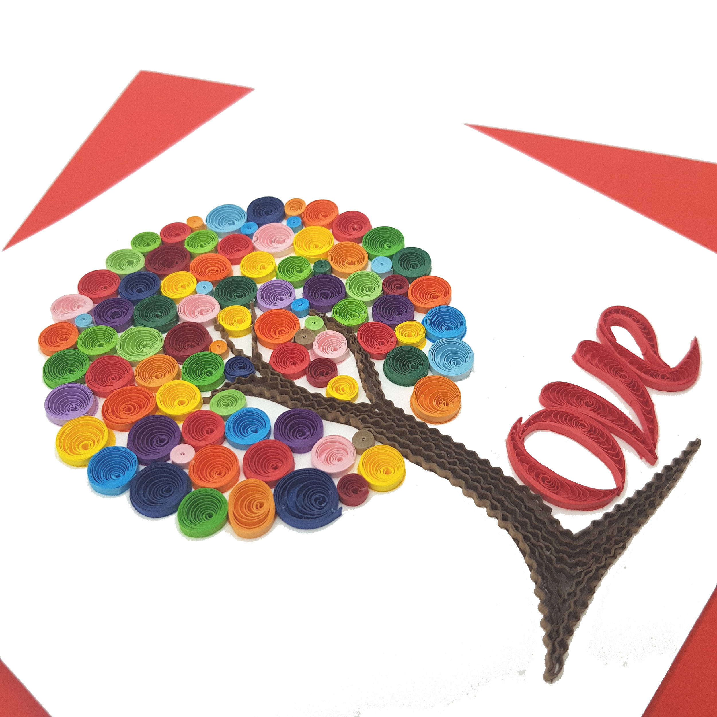 Quilling Love Tree Greeting Card