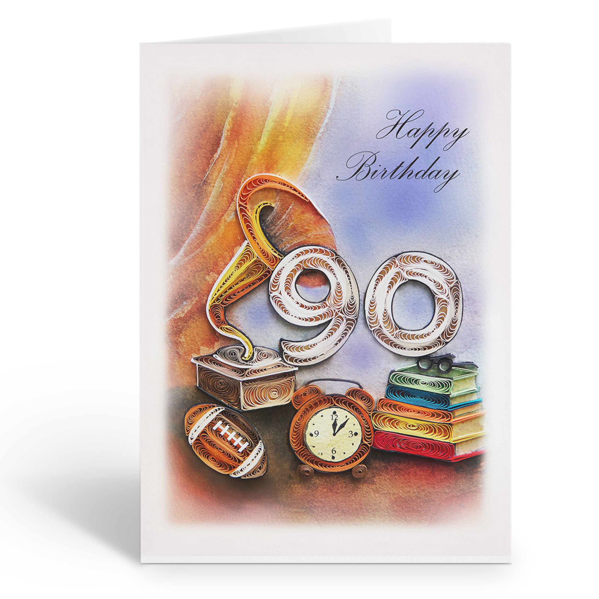 QUILLING 90TH BIRTHDAY GREETING CARD