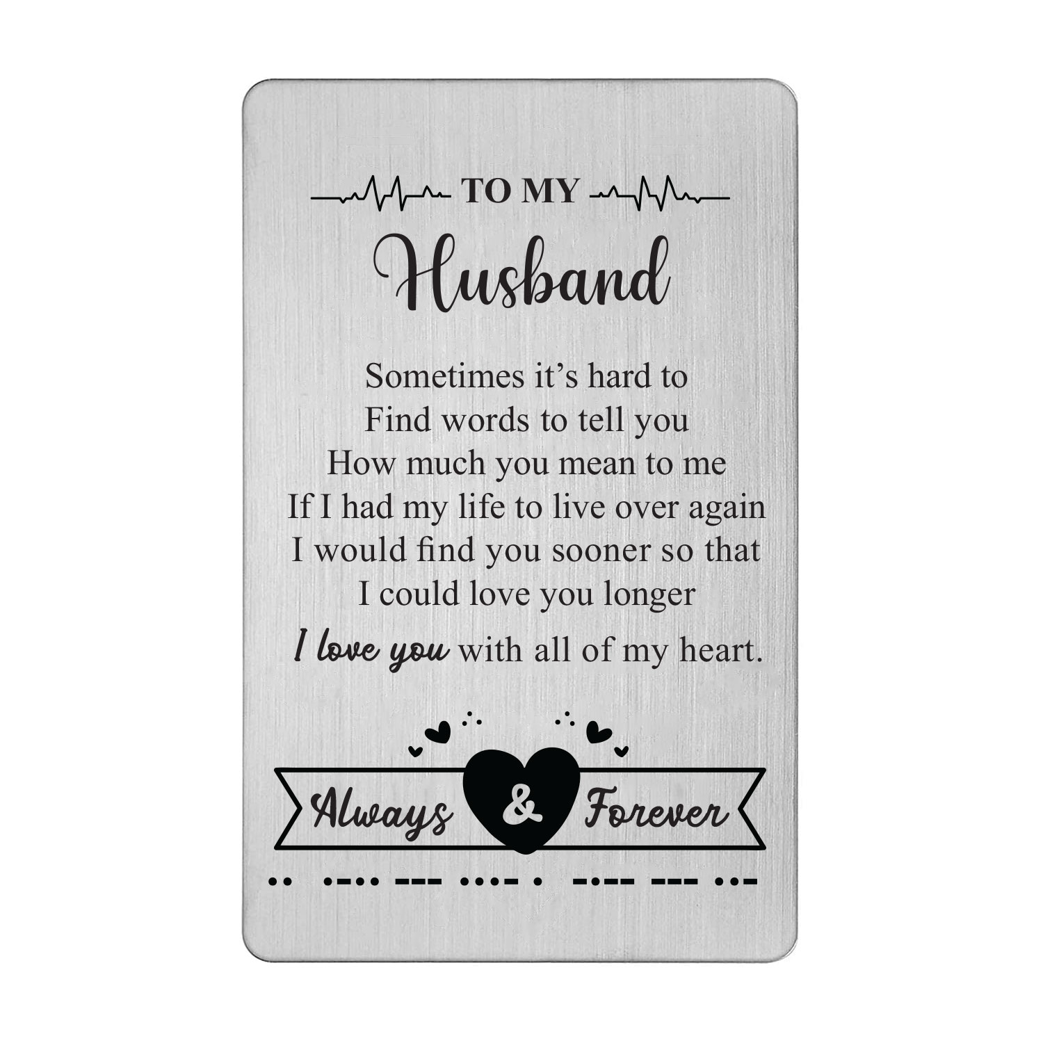 TO MY HUSBAND (METAL CARD and BRACELET)
